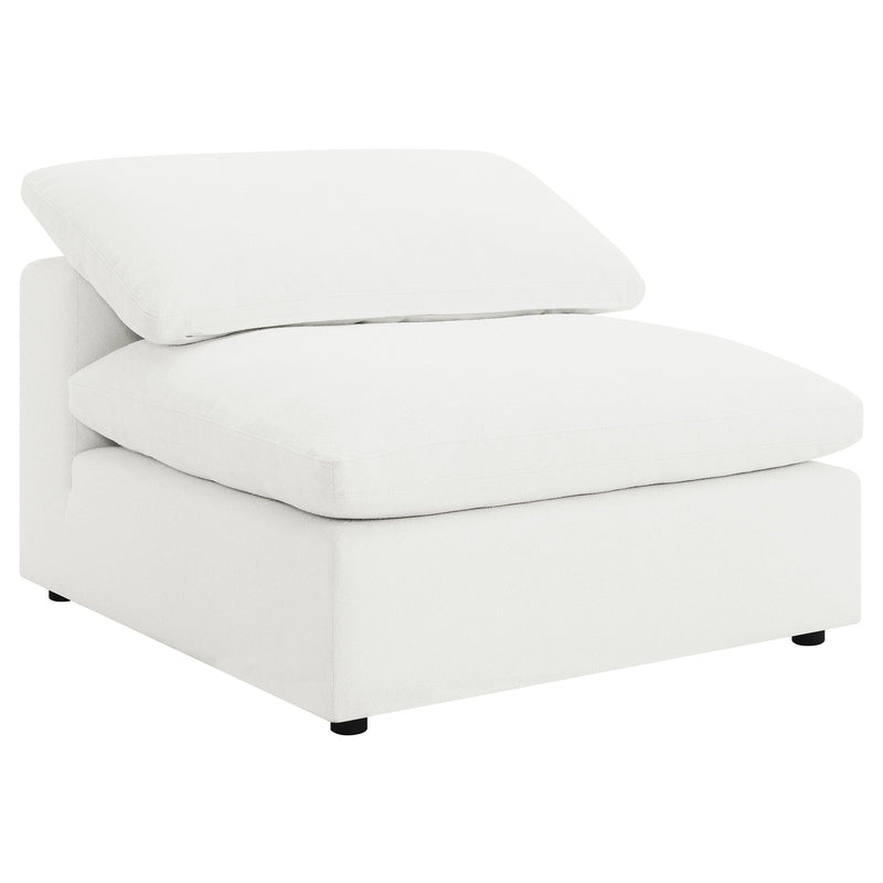 Sillón sin brazos tapizado en bouclé Raleigh