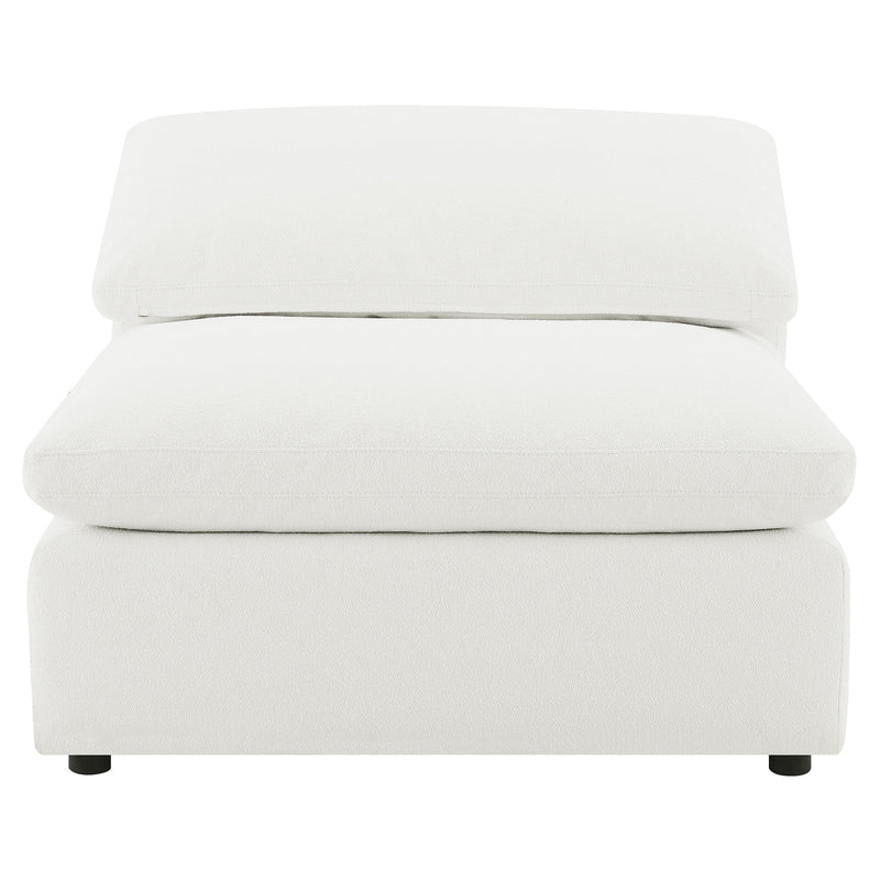 Sillón sin brazos tapizado en bouclé Raleigh