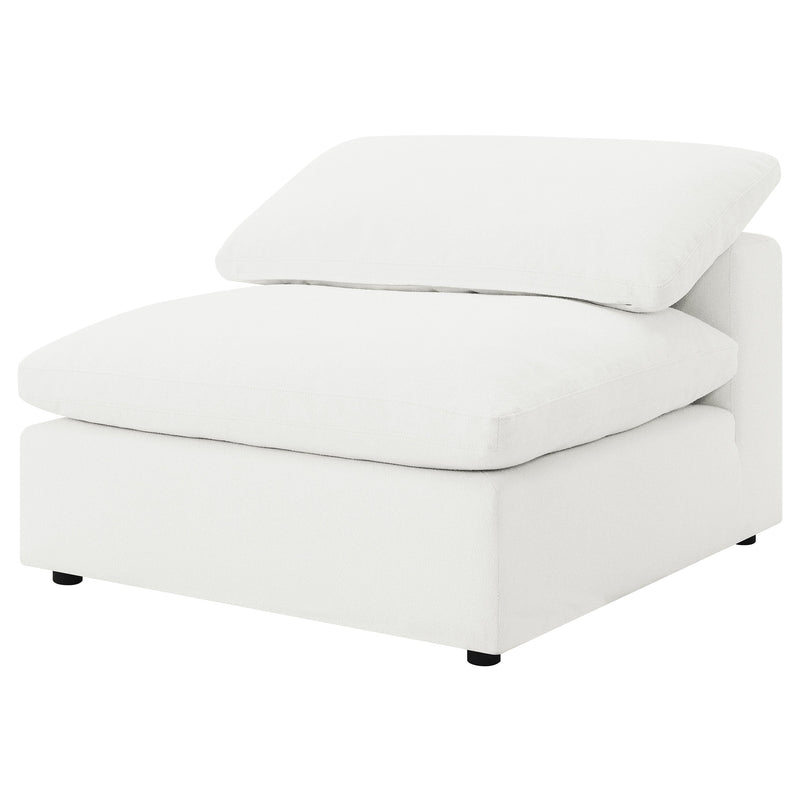 Sillón sin brazos tapizado en bouclé Raleigh