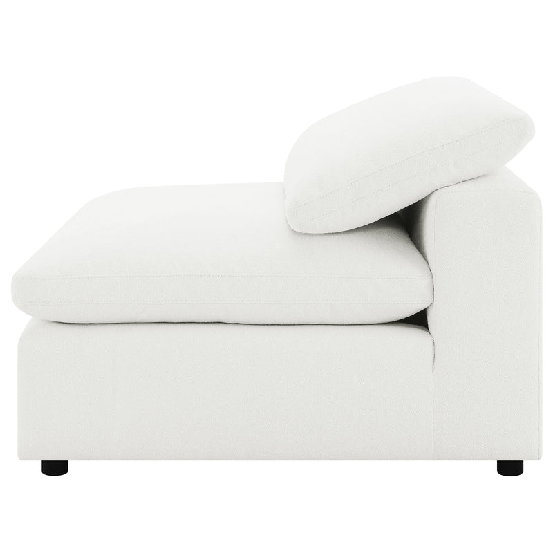 Sillón sin brazos tapizado en bouclé Raleigh