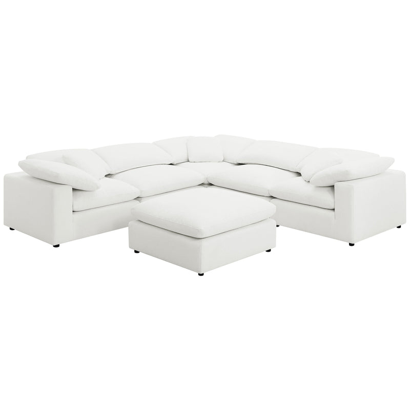Sillón sin brazos tapizado en bouclé Raleigh