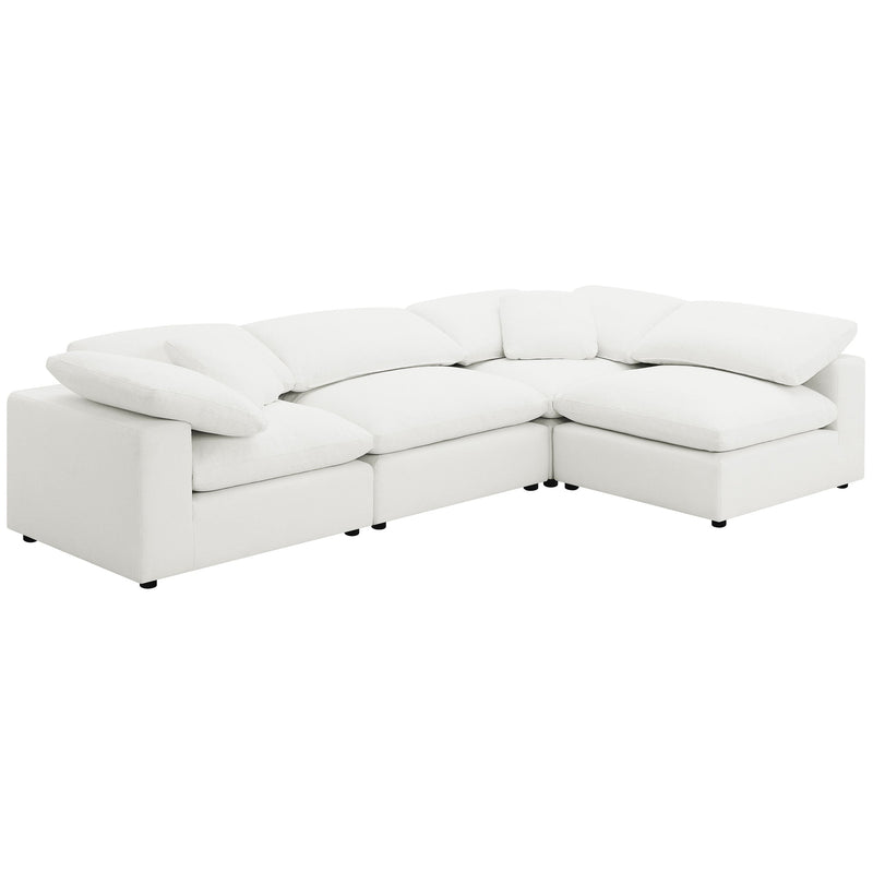 Sillón sin brazos tapizado en bouclé Raleigh