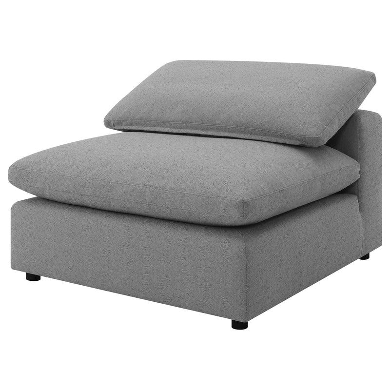 Sillón sin brazos tapizado en bouclé Raleigh