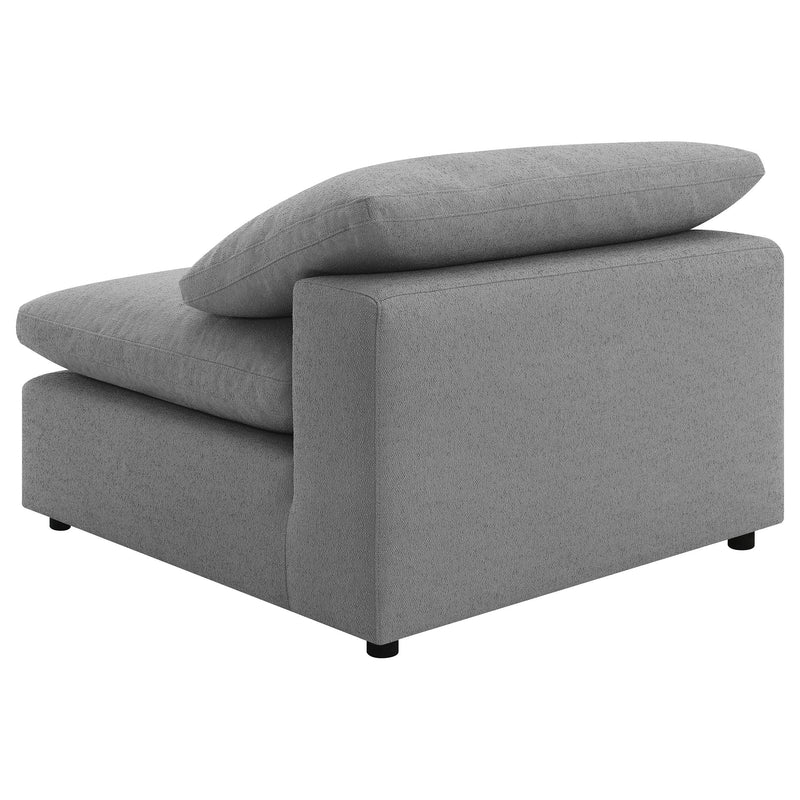 Sillón sin brazos tapizado en bouclé Raleigh