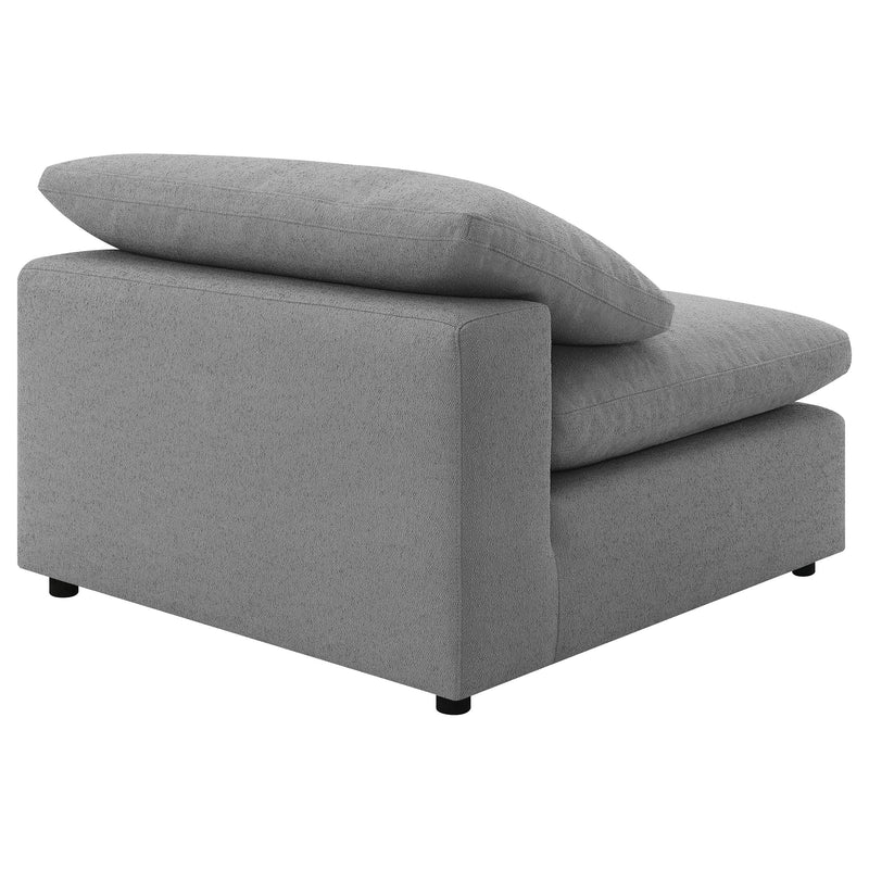 Sillón sin brazos tapizado en bouclé Raleigh