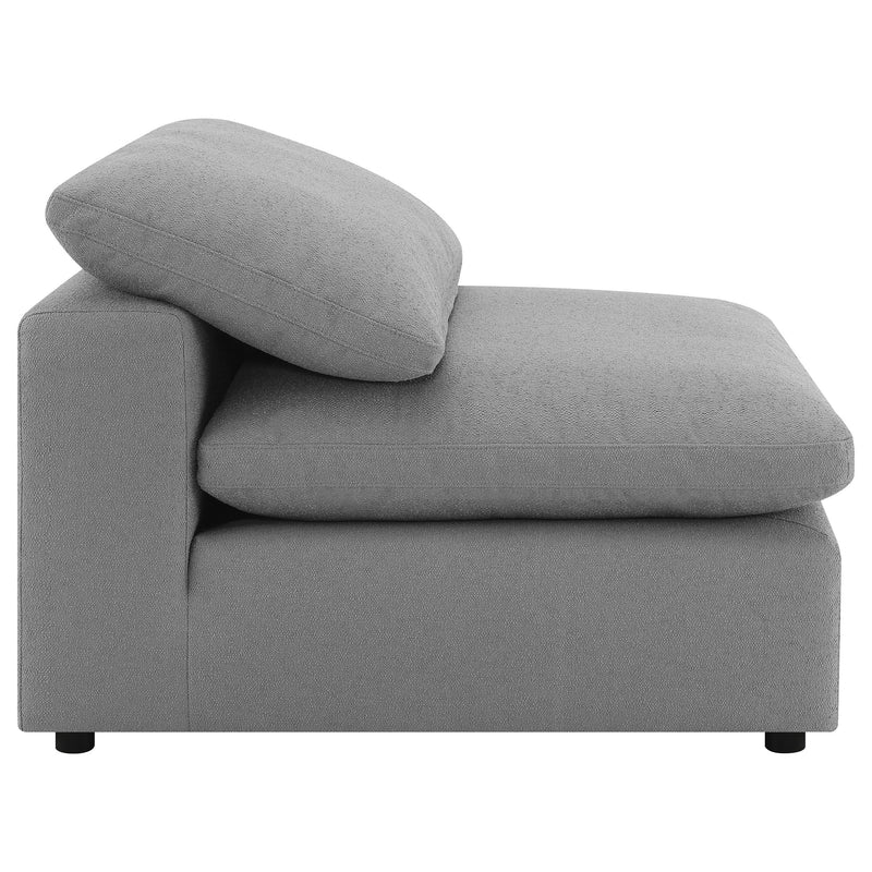 Sillón sin brazos tapizado en bouclé Raleigh