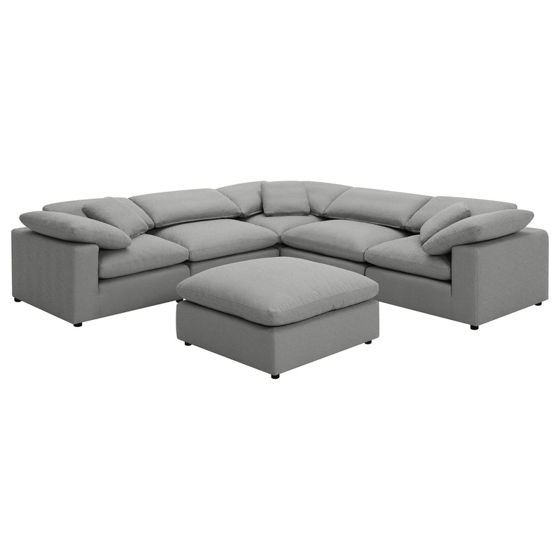 Sillón sin brazos tapizado en bouclé Raleigh