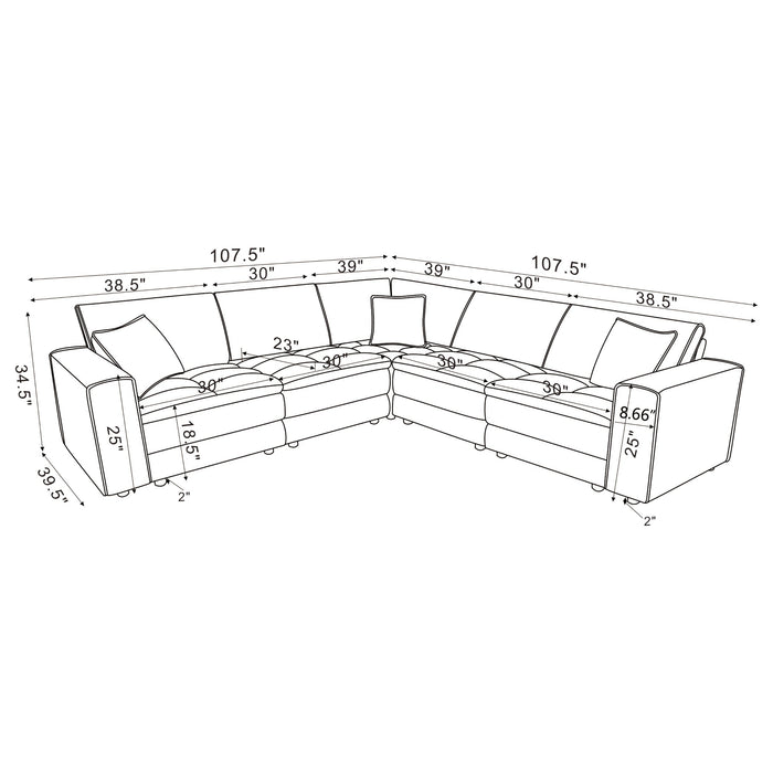 Atlantic Upholstered Modular Sectional Sofa