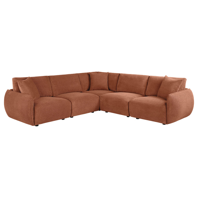 Sofá Modular Elysia Chenille Tapizado Coral