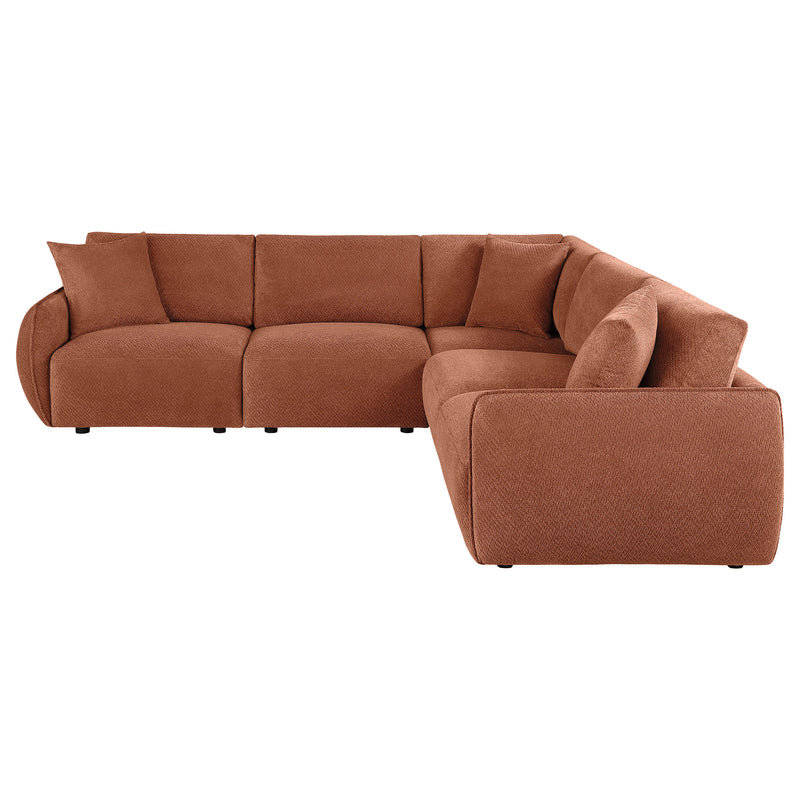 Sofá Modular Elysia Chenille Tapizado Coral