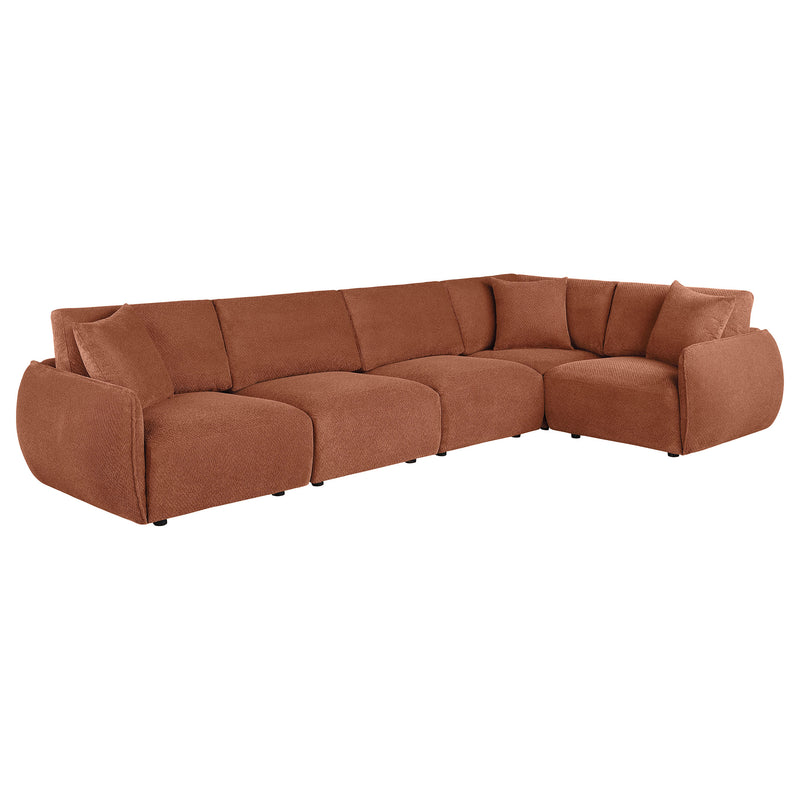 Sofá Modular Elysia Chenille Tapizado Coral