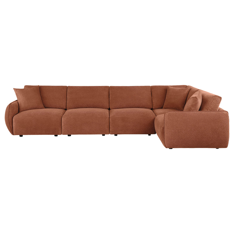 Sofá Modular Elysia Chenille Tapizado Coral