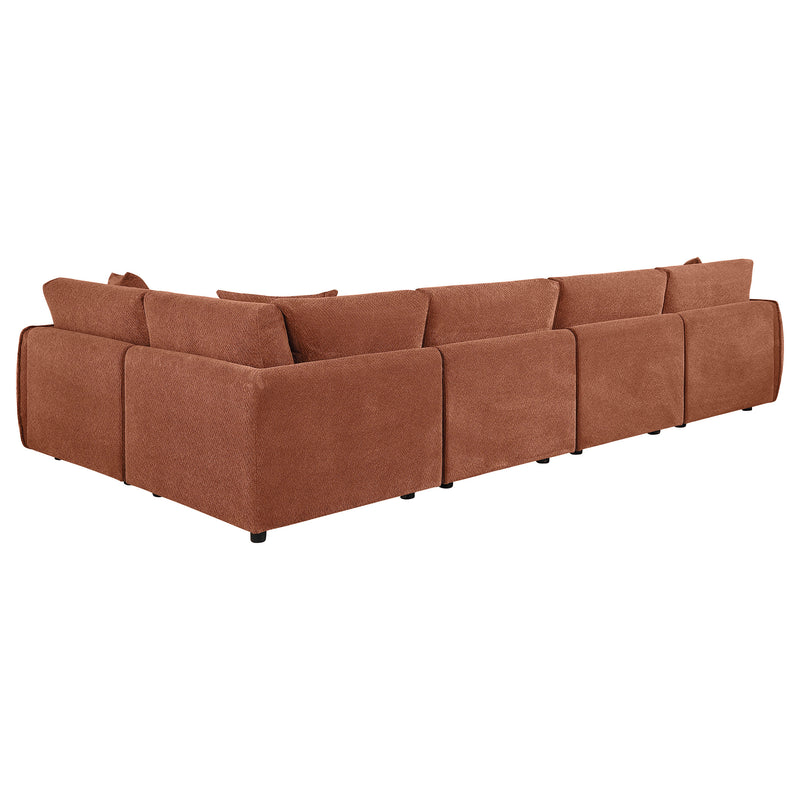 Sofá Modular Elysia Chenille Tapizado Coral