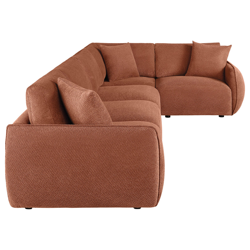 Sofá Modular Elysia Chenille Tapizado Coral