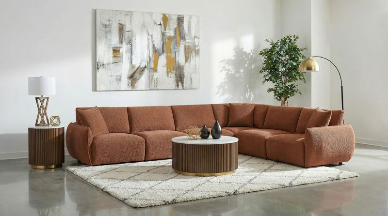 Elysia Chenille Upholstered Modular Sectional Sofa