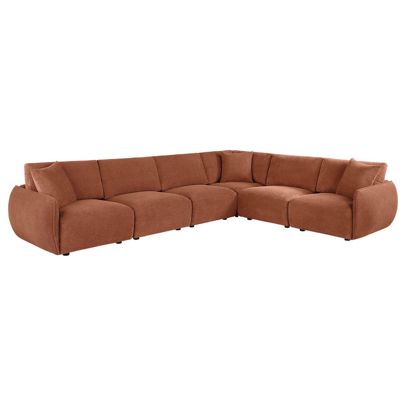 Sofá Modular Elysia Chenille Tapizado Coral