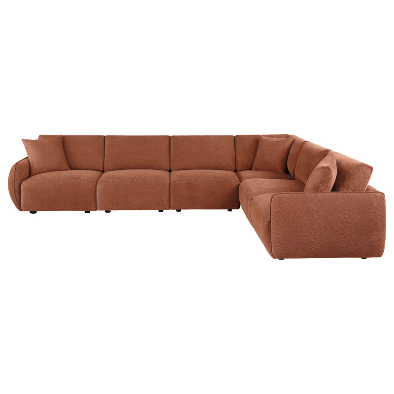 Sofá Modular Elysia Chenille Tapizado Coral