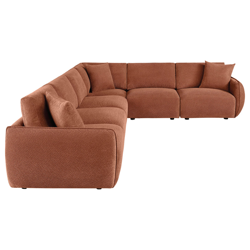Sofá Modular Elysia Chenille Tapizado Coral