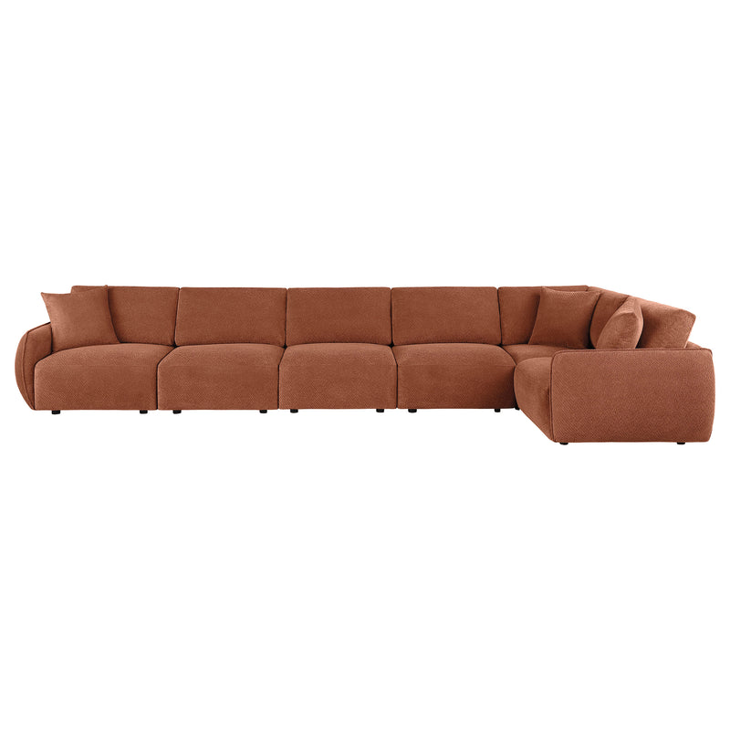 Sofá Modular Elysia Chenille Tapizado Coral