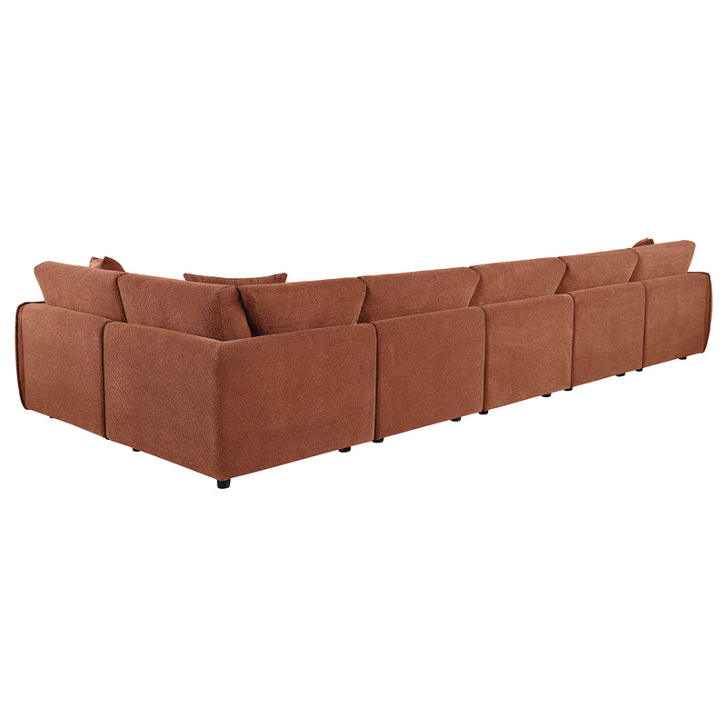 Sofá Modular Elysia Chenille Tapizado Coral