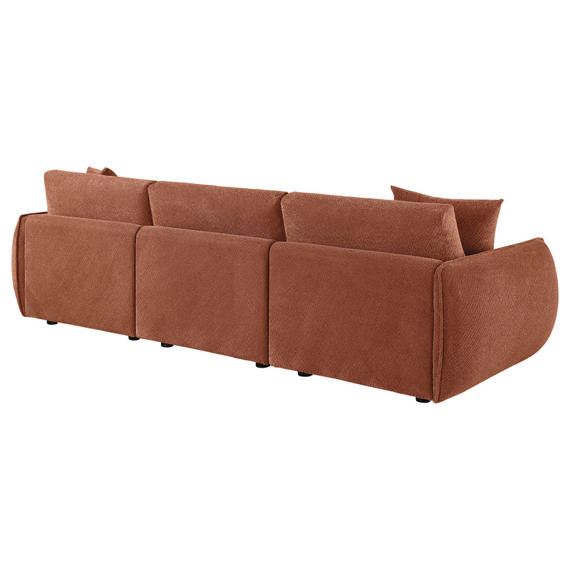 Sofá Modular Elysia Chenille Tapizado Coral