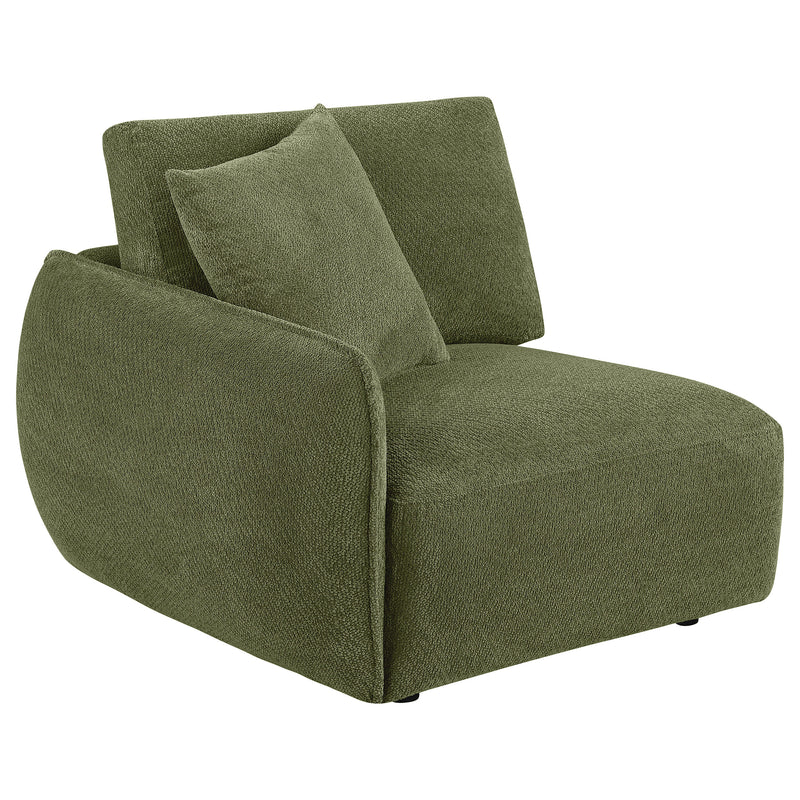 Sillón modular Elysia Chenille tapizado LAF verde