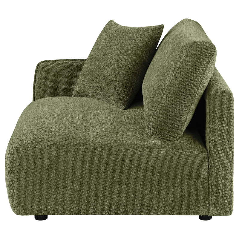 Sillón modular Elysia Chenille tapizado LAF verde