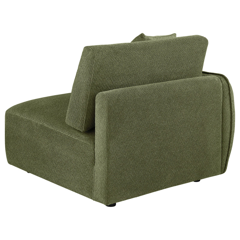 Sillón modular Elysia Chenille tapizado LAF verde