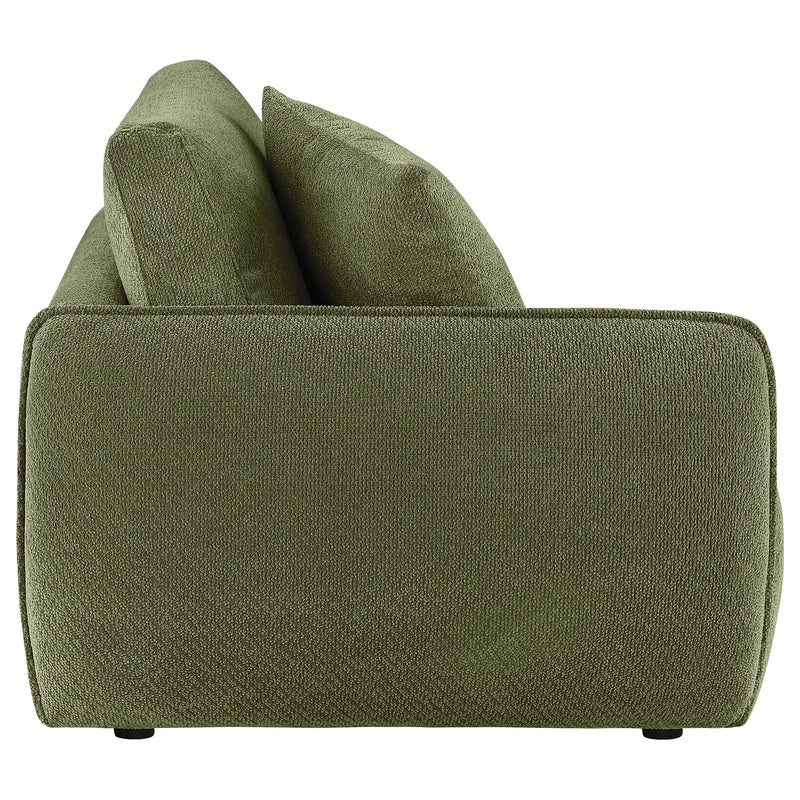 Sillón modular Elysia Chenille tapizado LAF verde