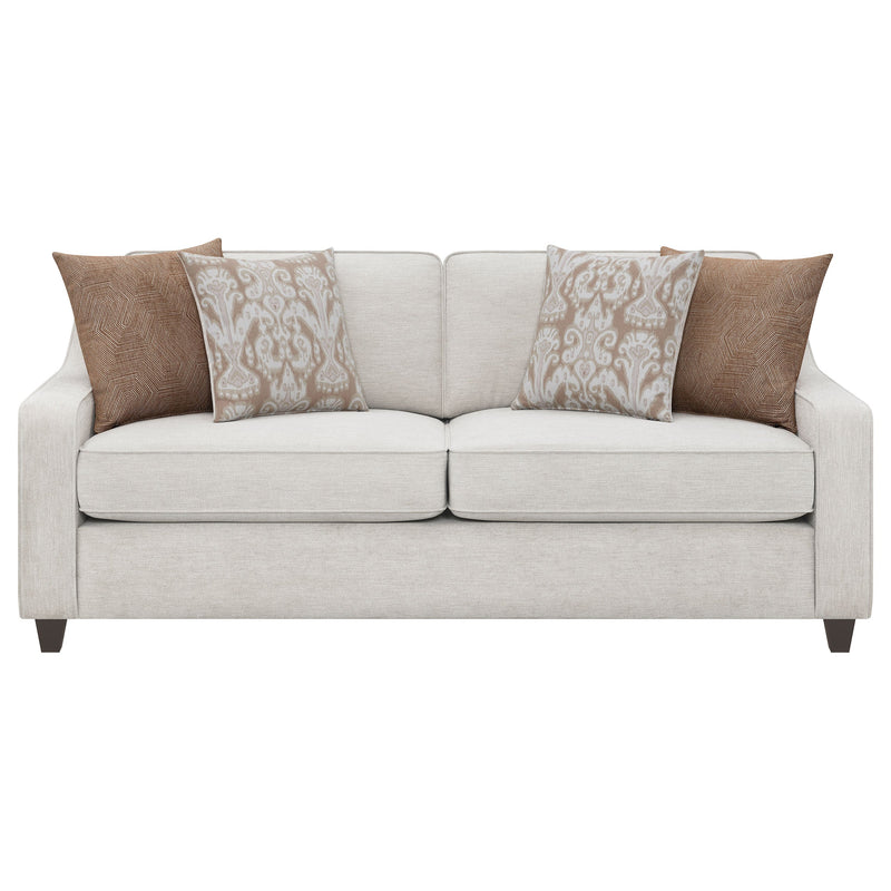 Juego de sofás Christine con brazos inclinados tapizados, beige
