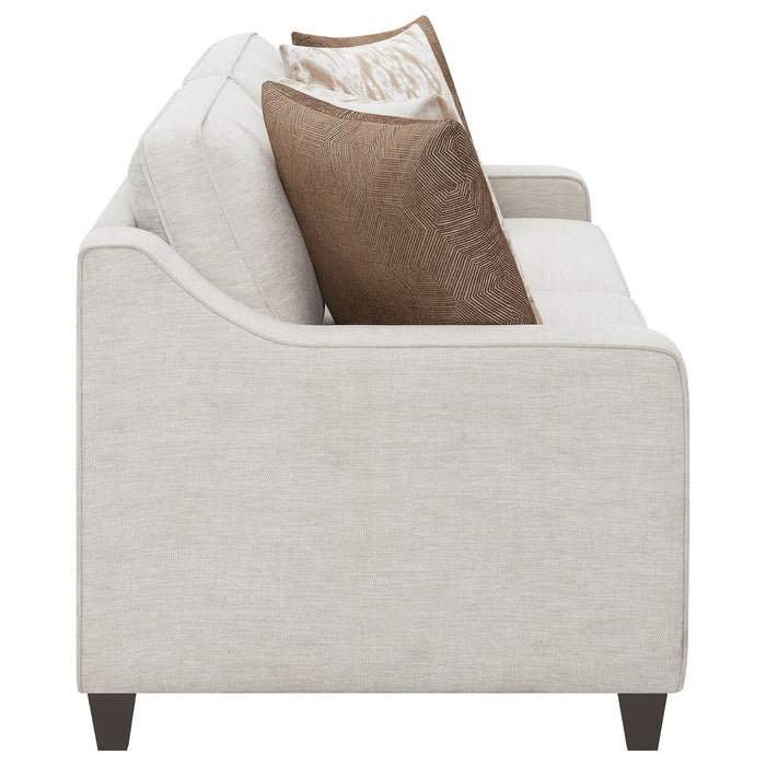 Christine Cushion Back Living Room Set Beige