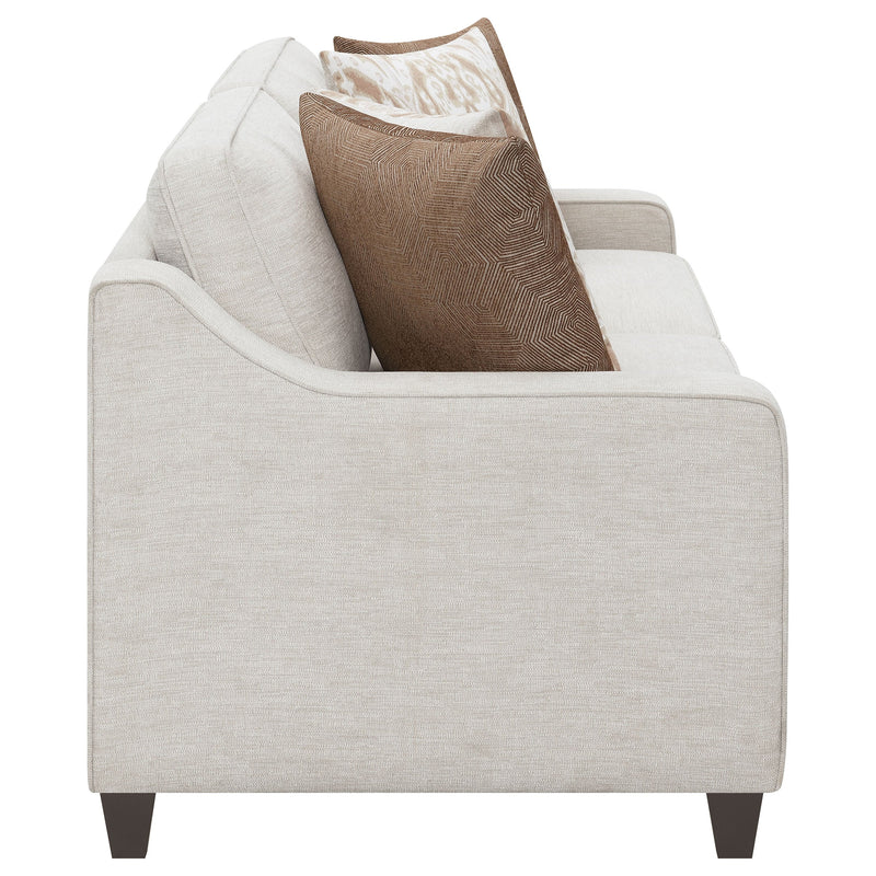 Juego de sofás Christine con brazos inclinados tapizados, beige
