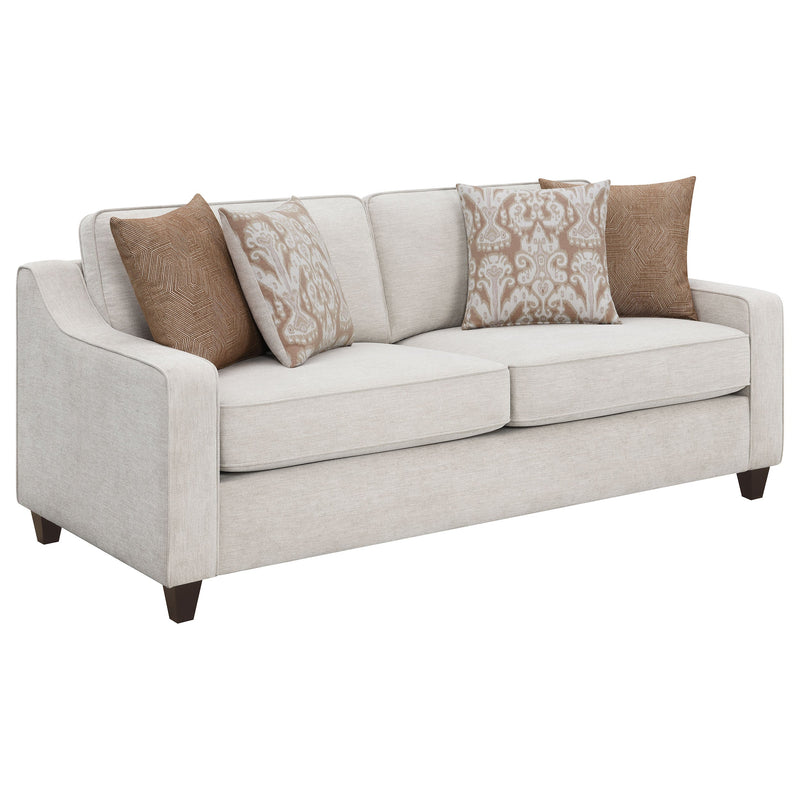Juego de sofás Christine con brazos inclinados tapizados, beige