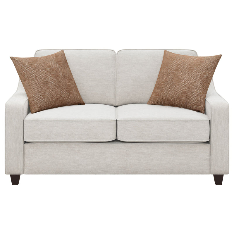 Juego de sofás Christine con brazos inclinados tapizados, beige
