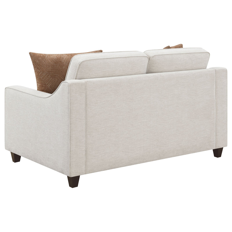 Juego de sofás Christine con brazos inclinados tapizados, beige