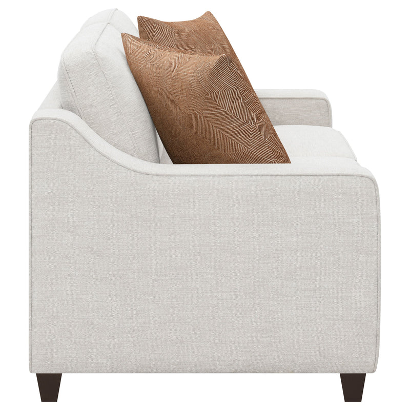 Juego de sofás Christine con brazos inclinados tapizados, beige