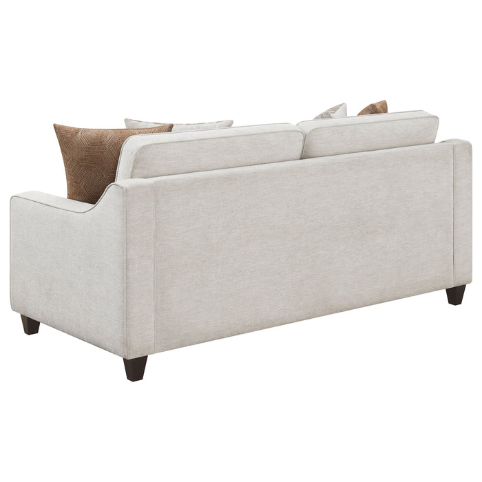 Christine Upholstered Cushion Back Sofa Beige