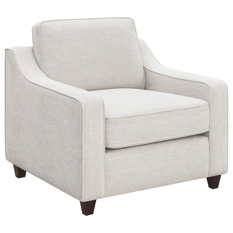 Sillón Acentual Christine Tapizado con Brazos Inclinados Beige