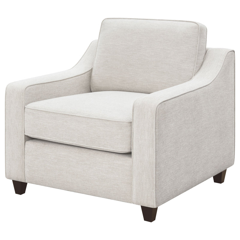 Sillón Acentual Christine Tapizado con Brazos Inclinados Beige