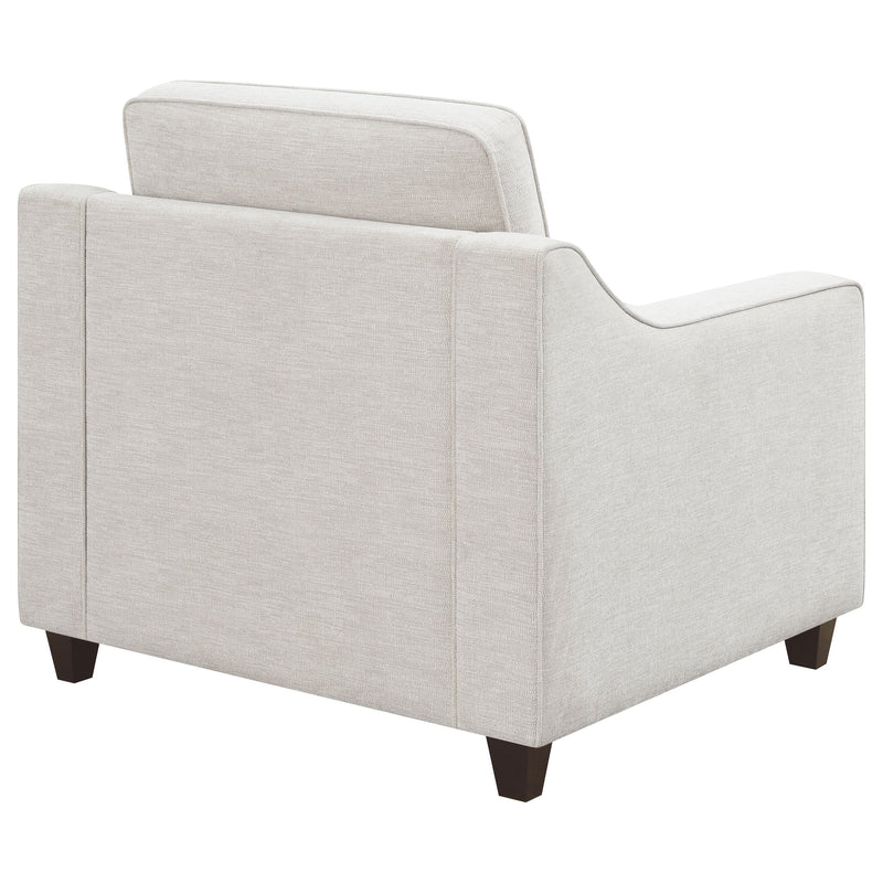 Sillón Acentual Christine Tapizado con Brazos Inclinados Beige