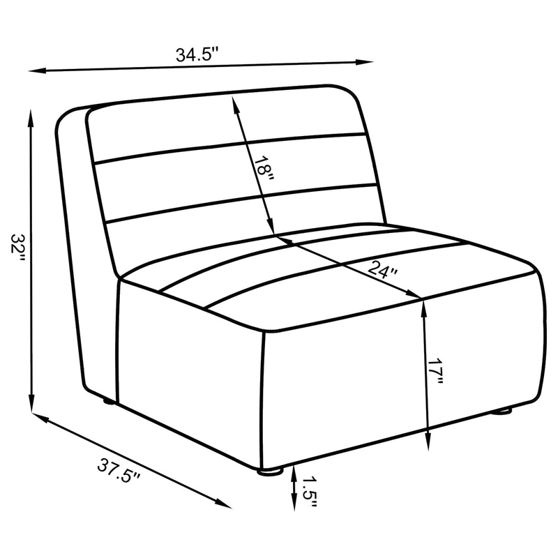 Sunny Upholstered Armless Chair