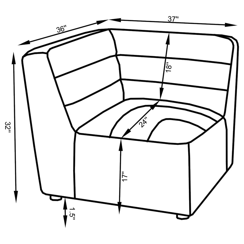 Sillón esquinero Sunny tapizado Natural