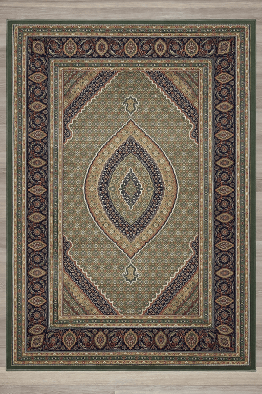 BURSA Rug Design 55331 Green 2x8 Runner (2'2x7'3")"