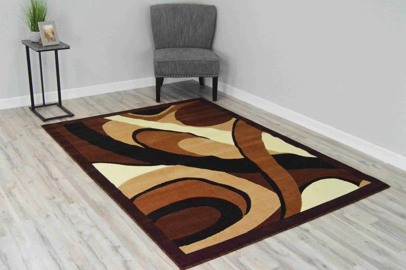 RIMA Rug DESIGN 5720 Brown 8x11 (7'8x10'8")"
