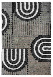 5D SHAGGY Rug Design 6412 Grey 8x11 (7'8x10'8")"