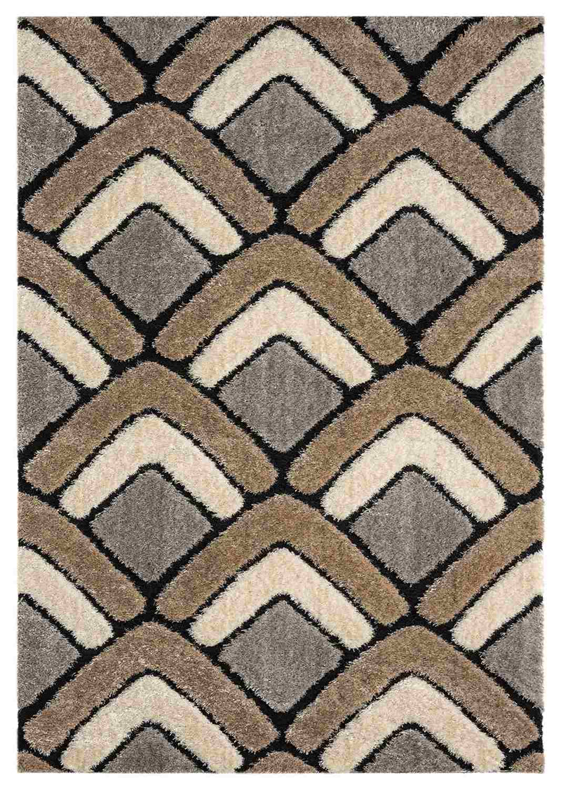 5D SHAGGY Rug Design 6414 Sand 8x11 (7'8x10'8")"