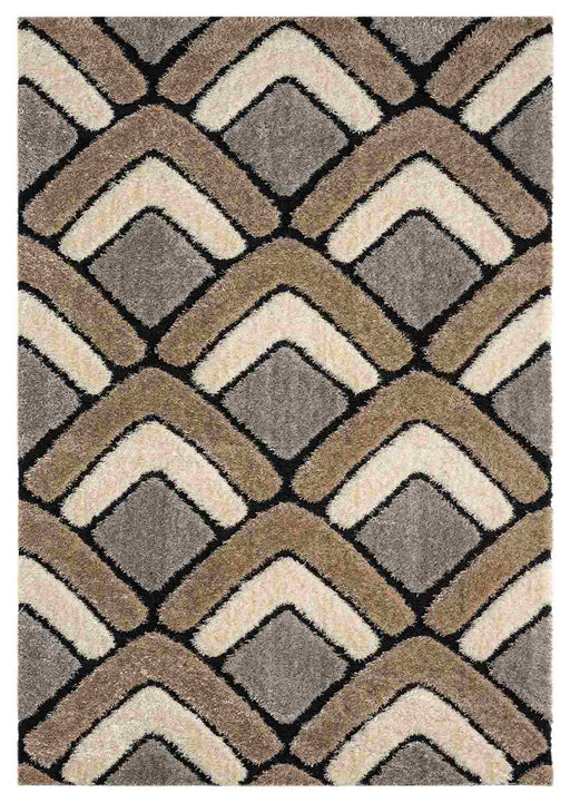 5D SHAGGY Rug Design 6414 Sand 8x11 (7'8x10'8")"