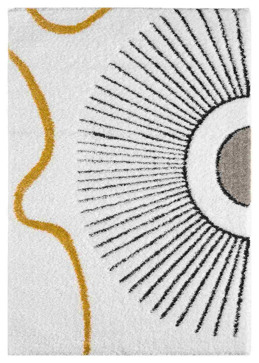 5D SHAGGY Rug Design 6420 Yellow 8x11 (7'8x10'8")"