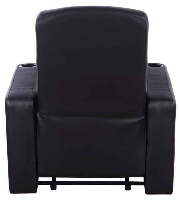 Cyrus Upholstered Recliner Living Room Set Black