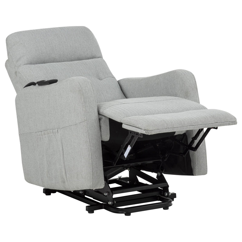 Sillón reclinable eléctrico tapizado Dayes color topo